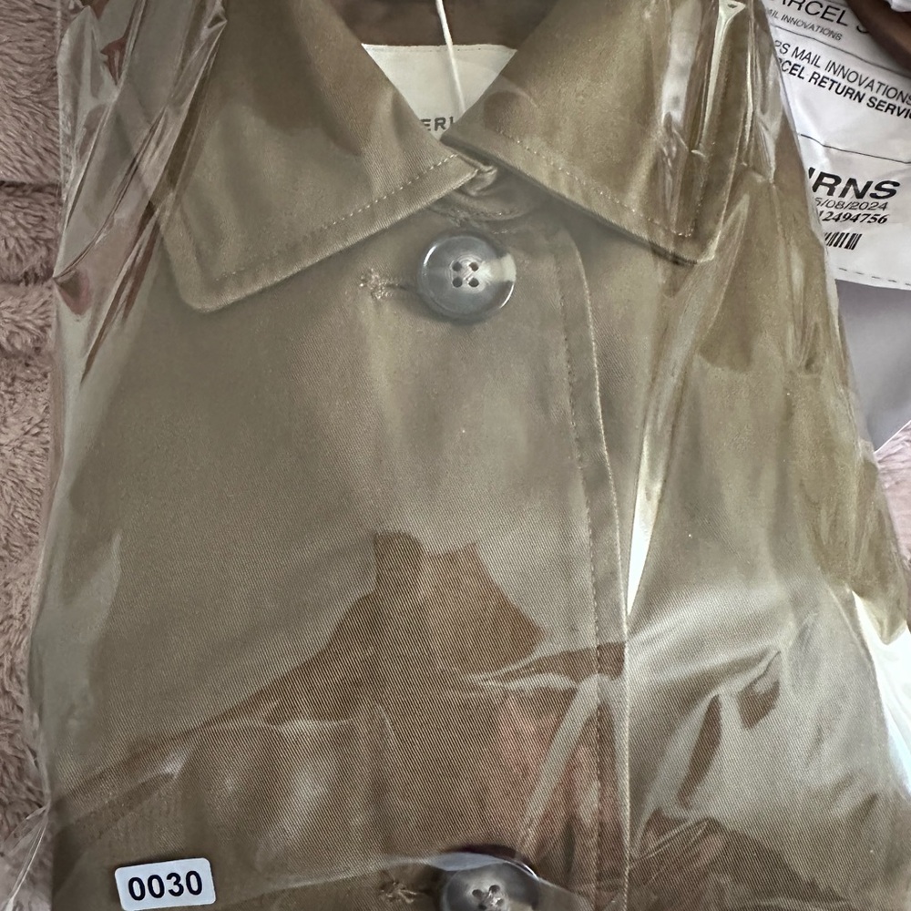 Everlane The Mac Coat Beech Women Size:XS NWT Button Front Classic - Picture 13 of 15